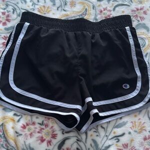 Champion Women's Black and White Athletic Shorts